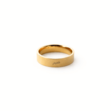 Sabr Shukr Tawakkul Ring – 18K gold plated stainless steel band engraved with Sabr in Arabic
