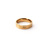 Sabr Shukr Tawakkul Ring – 18K gold plated stainless steel band engraved with Tawakkul in Arabic