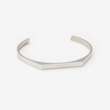 18k gold plated stainless steel minimal signet cuff bracelet by Salaam Gallery, elegant and affordable jewelry