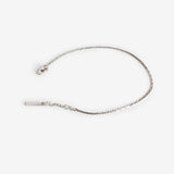 silver stainless steel minimal wire chain by Salaam Gallery, elegant and affordable jewelry		