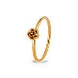 Wardah Rose Ring – 18K gold plated stainless steel, on a white background