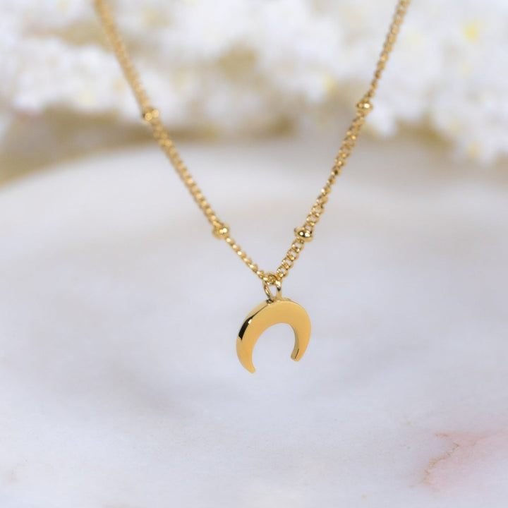 Dotted Crescent Necklace