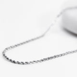Silver Modern Rope Link Necklace