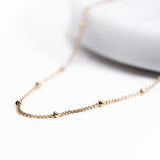 Gold Dotted Link Necklace 