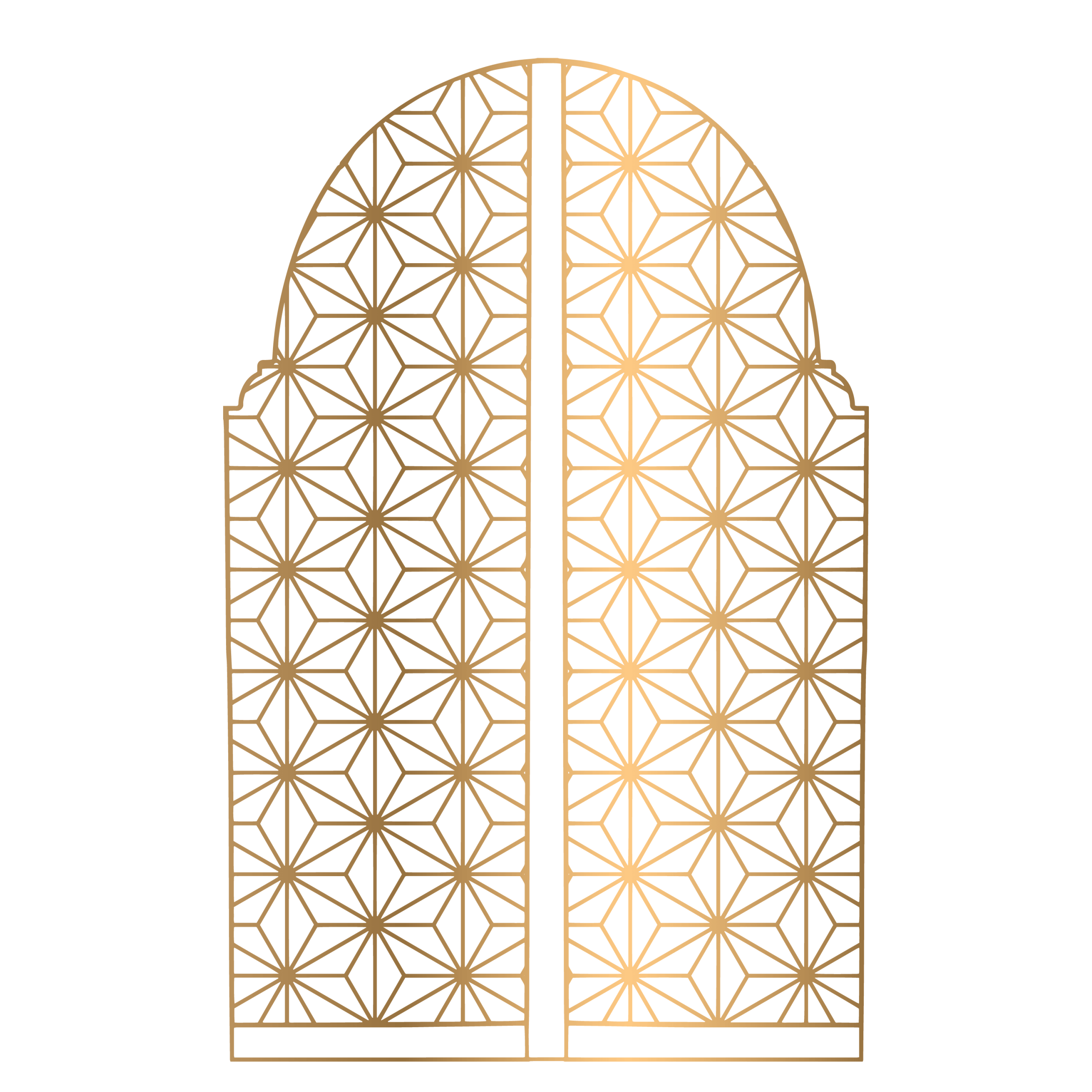 Polished Gold Salaams Gate Wall Art